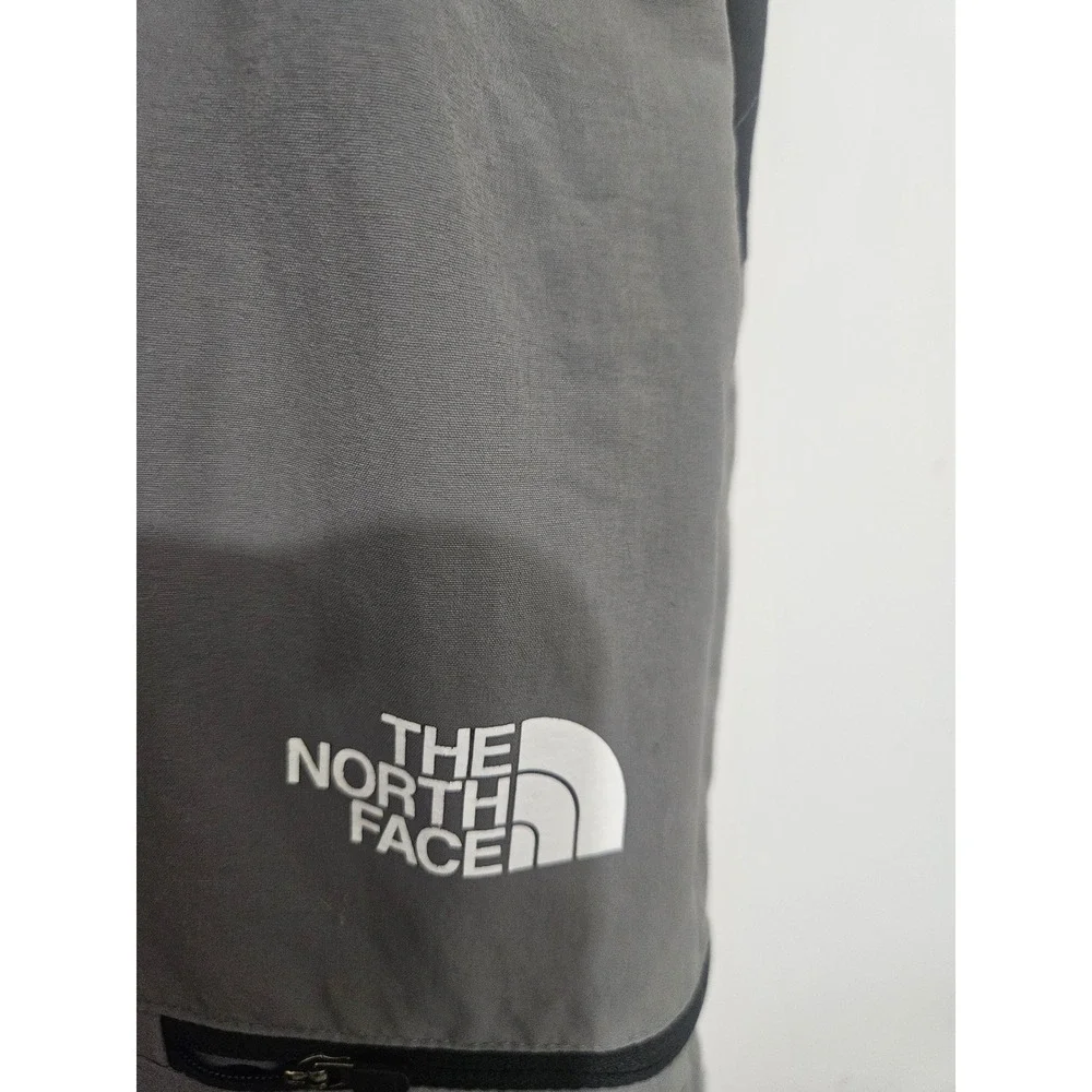 The North Face Mens XXL Gray Black Nylon Cargo Jogger Hiking Pants Drawstring